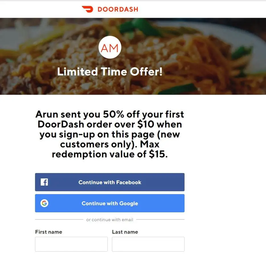 door dash promo