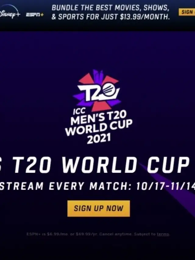 Here is a simple step-by-step guide to help you live stream T20 World Cup 2021 on ESPN+
