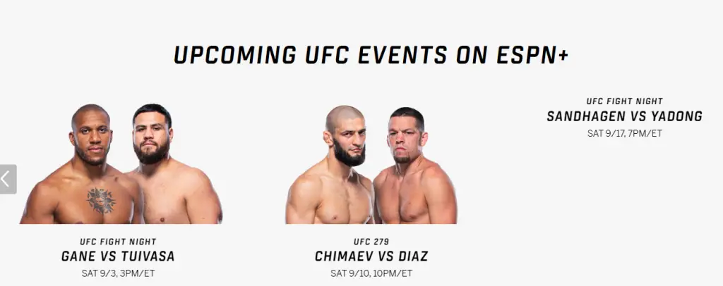 Watch UFC Fight nights