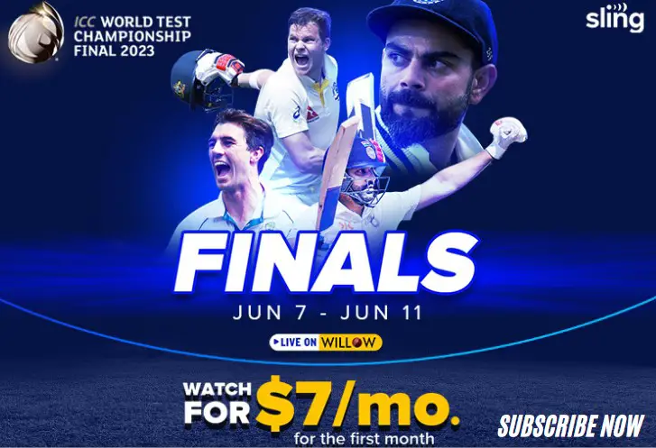 WTC Final live on Sling
